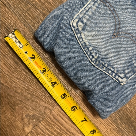 Upcycled Levi’s mini back pocket tote great vintage condition flannel lined - Picture 8 of 14